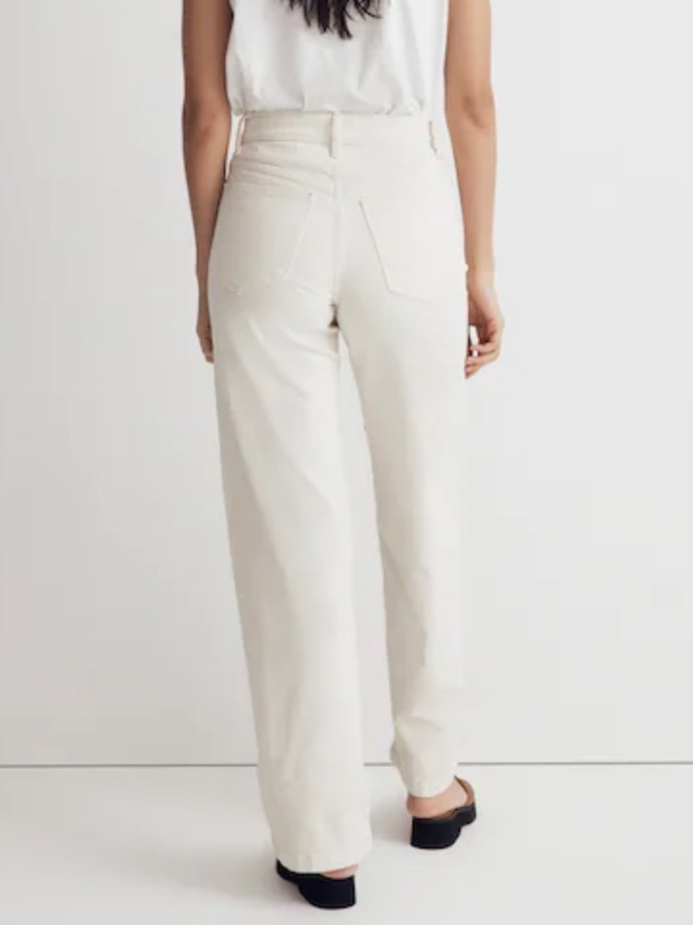 Madewell The Perfect Vintage Wide Leg Jean Vintage Canvas Ivory Women Size 27 - Picture 2 of 11